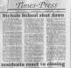 Nichols School Closing, 1992